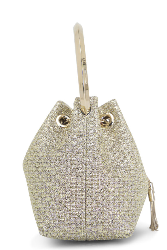 Jimmy Choo - Bonbon Champagne Lurex Bucket Bag