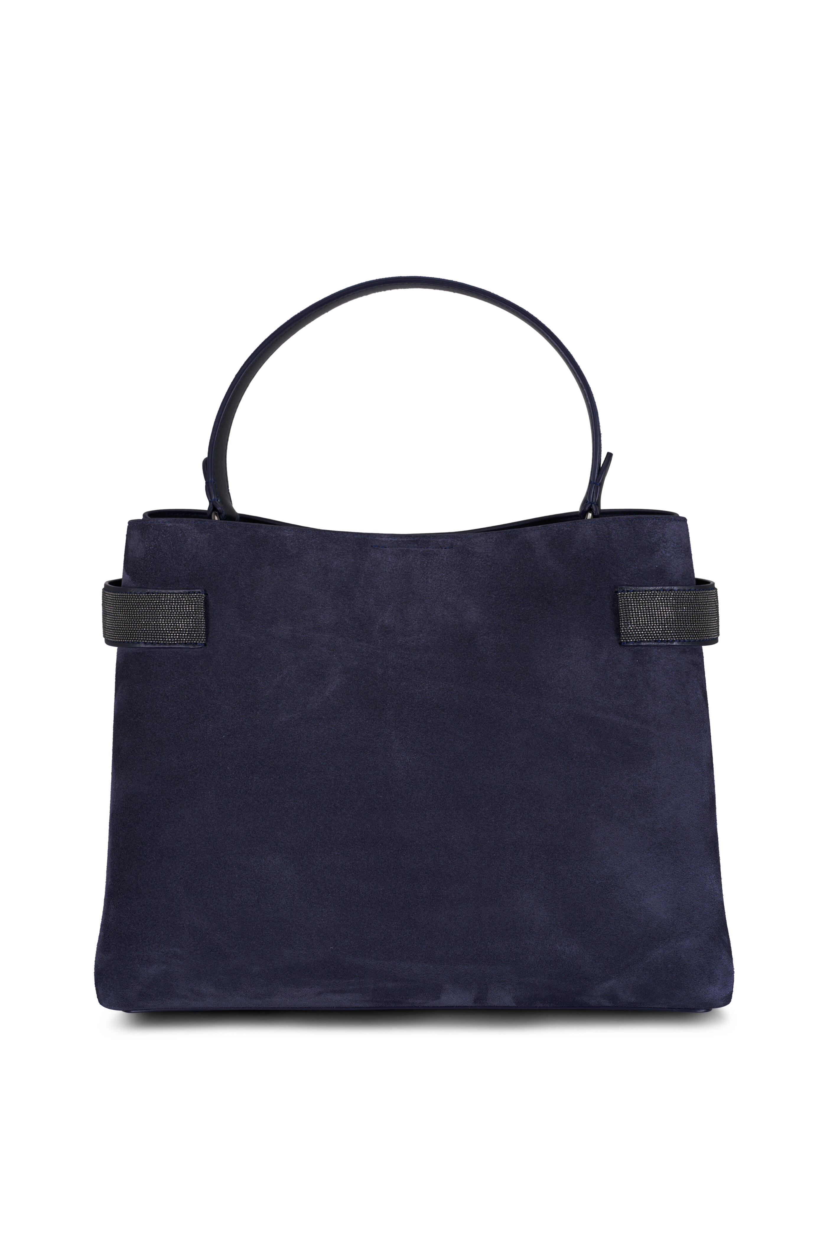 Brunello Cucinelli - Essence Blue Medium Monili Suede Bag