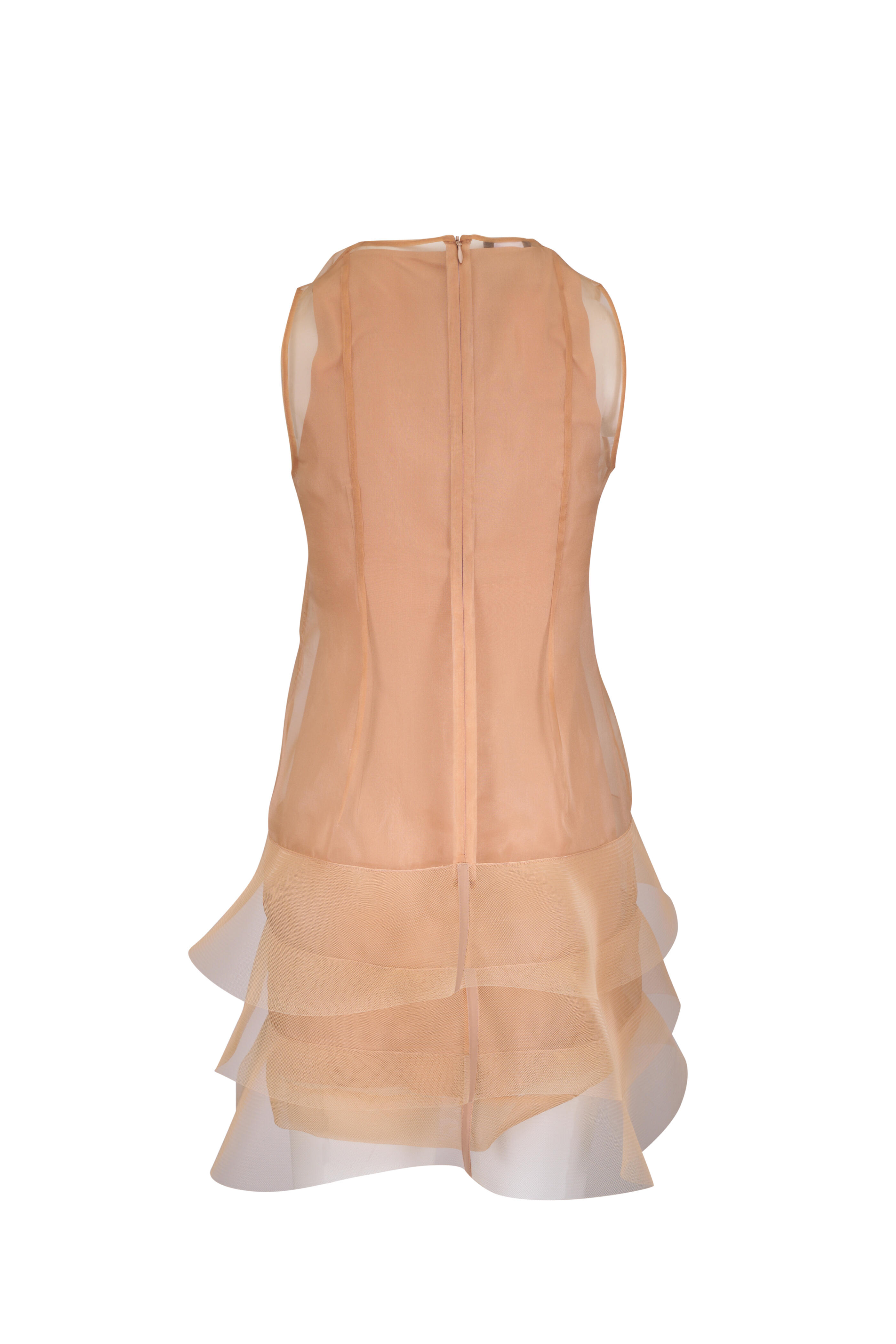 Akris - Cuoio Wave Hem Mini Dress