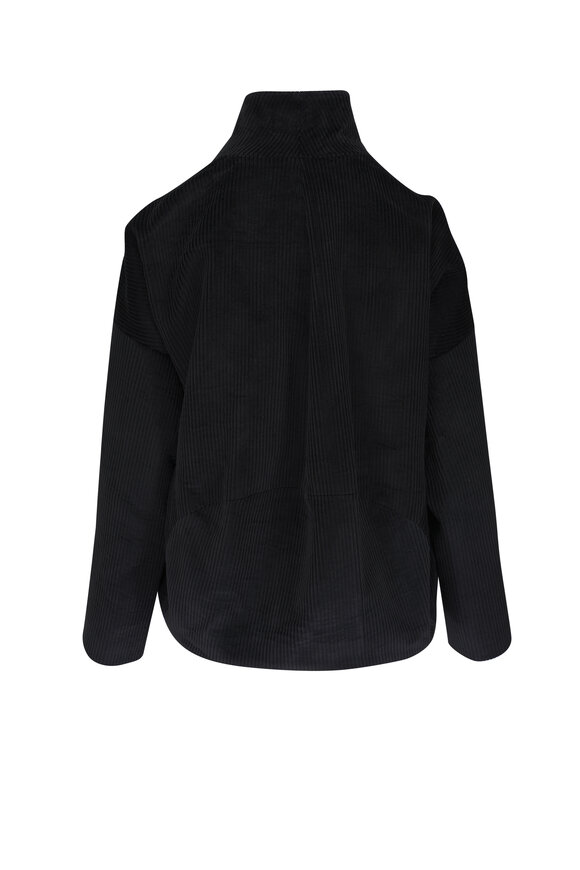 Zero + Maria Cornejo - Osita Black Corduroy Bomber Jacket