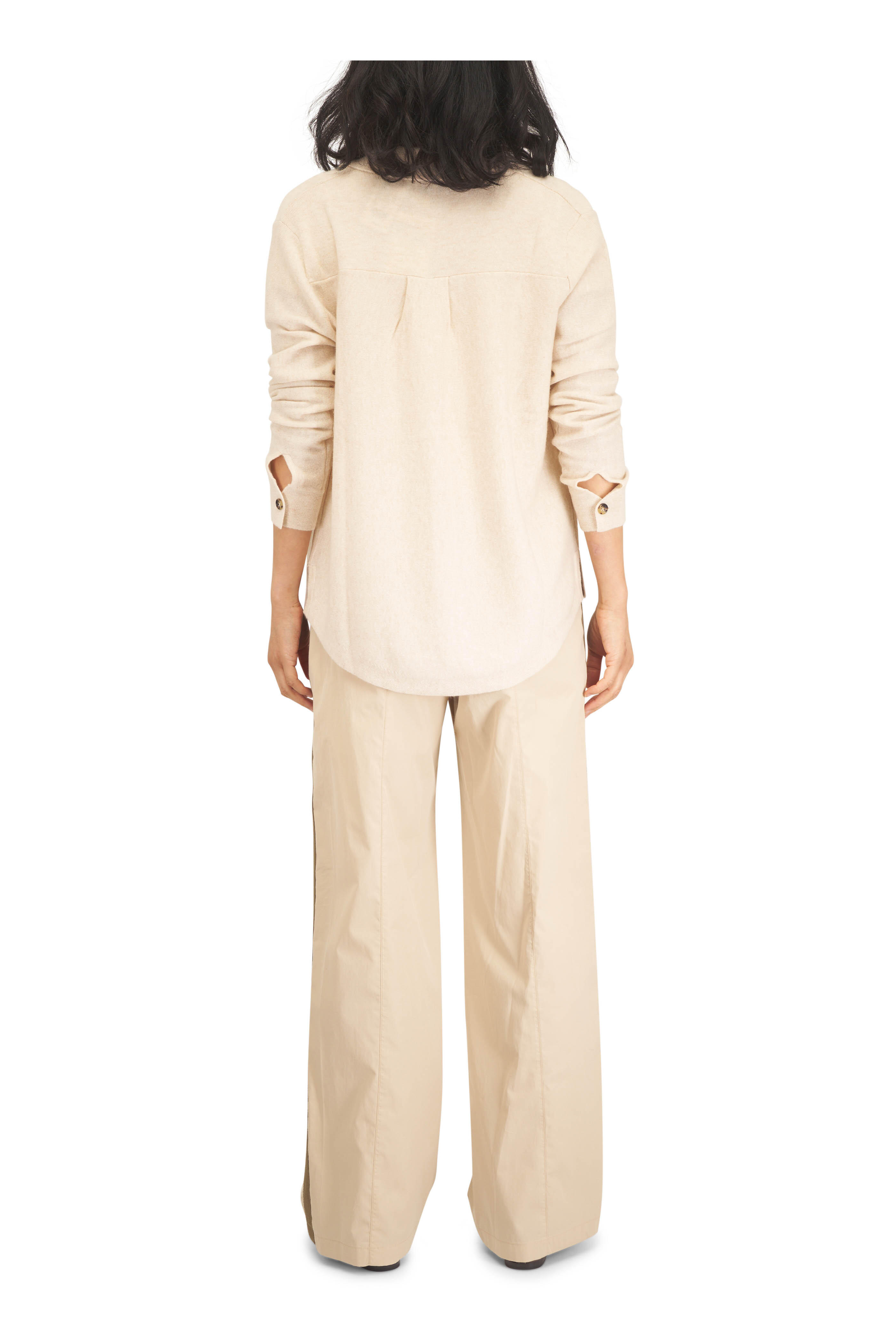 TWP - Isabelle Khaki Vintage Washed Poplin Pant - view 4