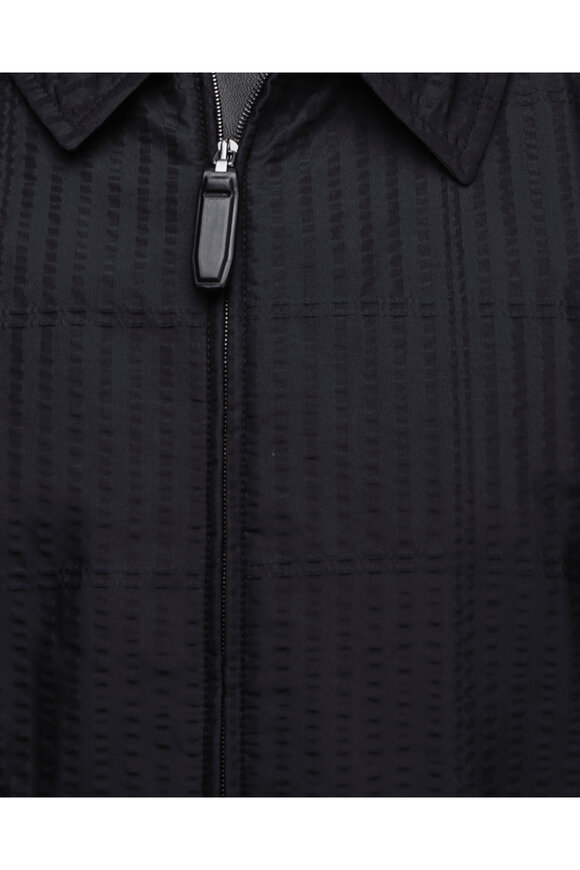 Brioni Midnight Blue Seersucker Bomber - view 2