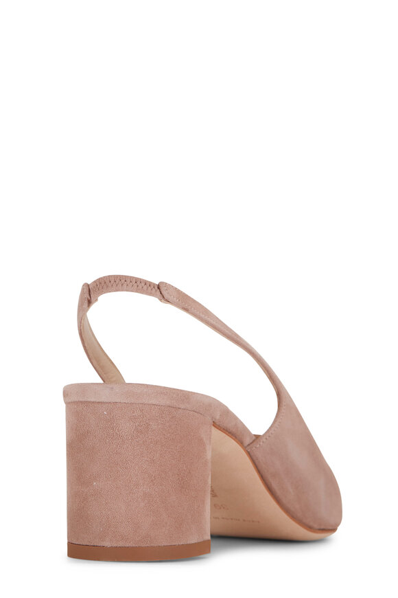 Manolo Blahnik - Allurasa Neutral Suede Slingback, 50mm