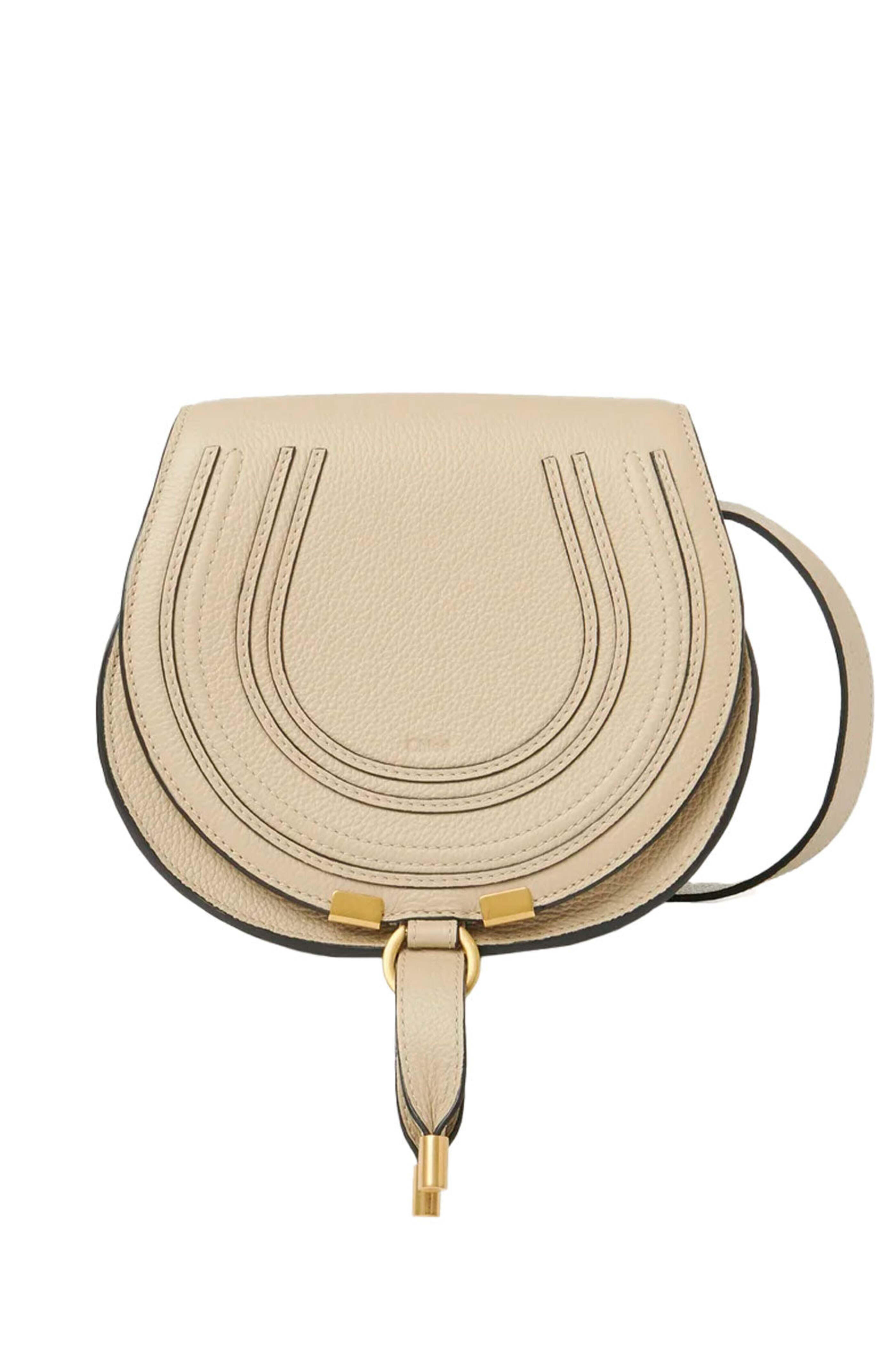 Chloé - Marcie Small Saddle Bag in Root Beige - view 1