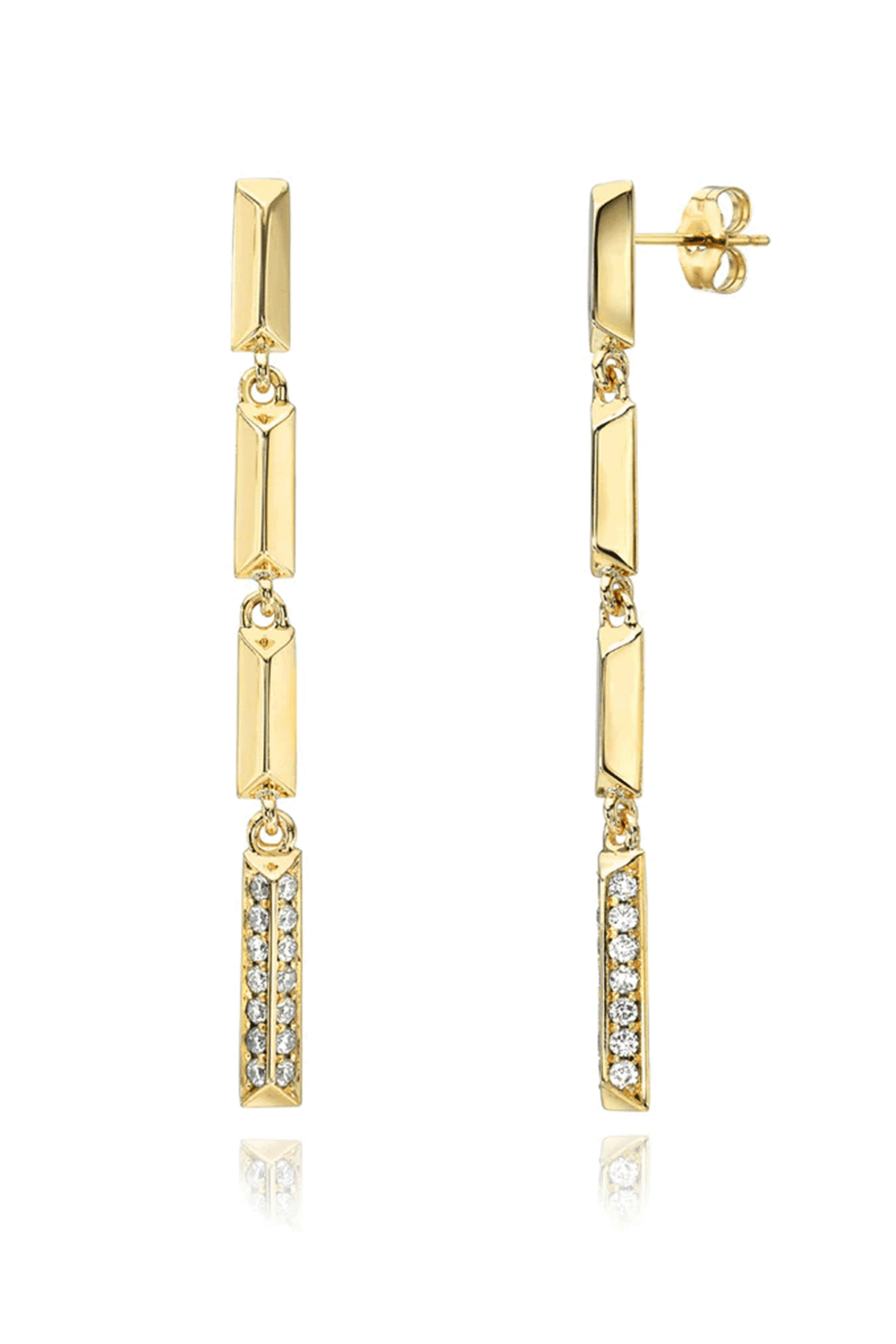 Dru - Diamond Candelabra Earrings