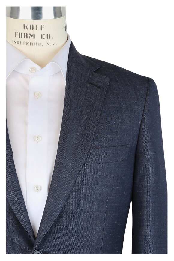 Brioni - Blue Wool, Silk & Linen Sportcoat 