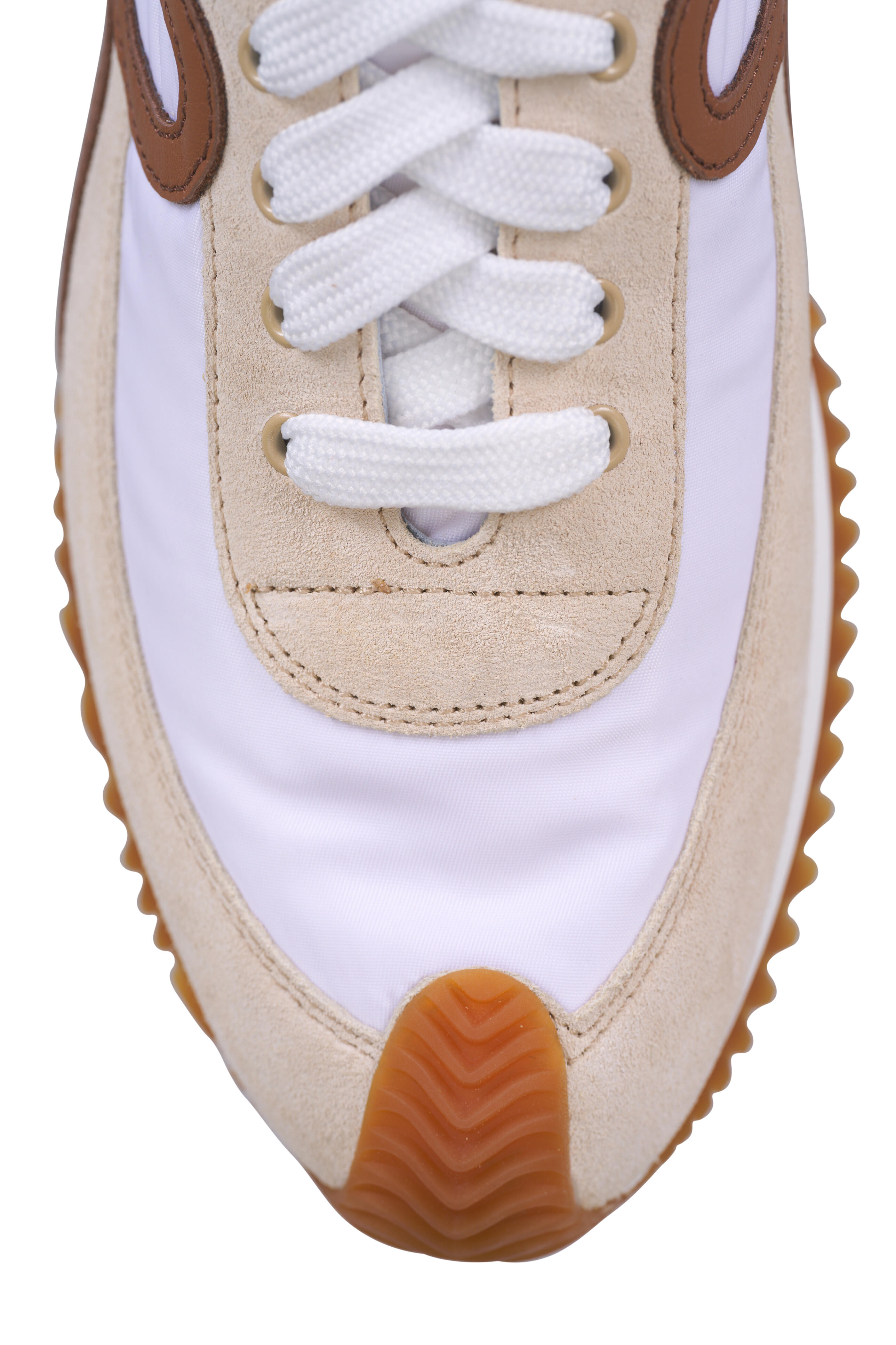 Loewe - Flow Runner 2.0 White & Chocolate Suede Sneaker