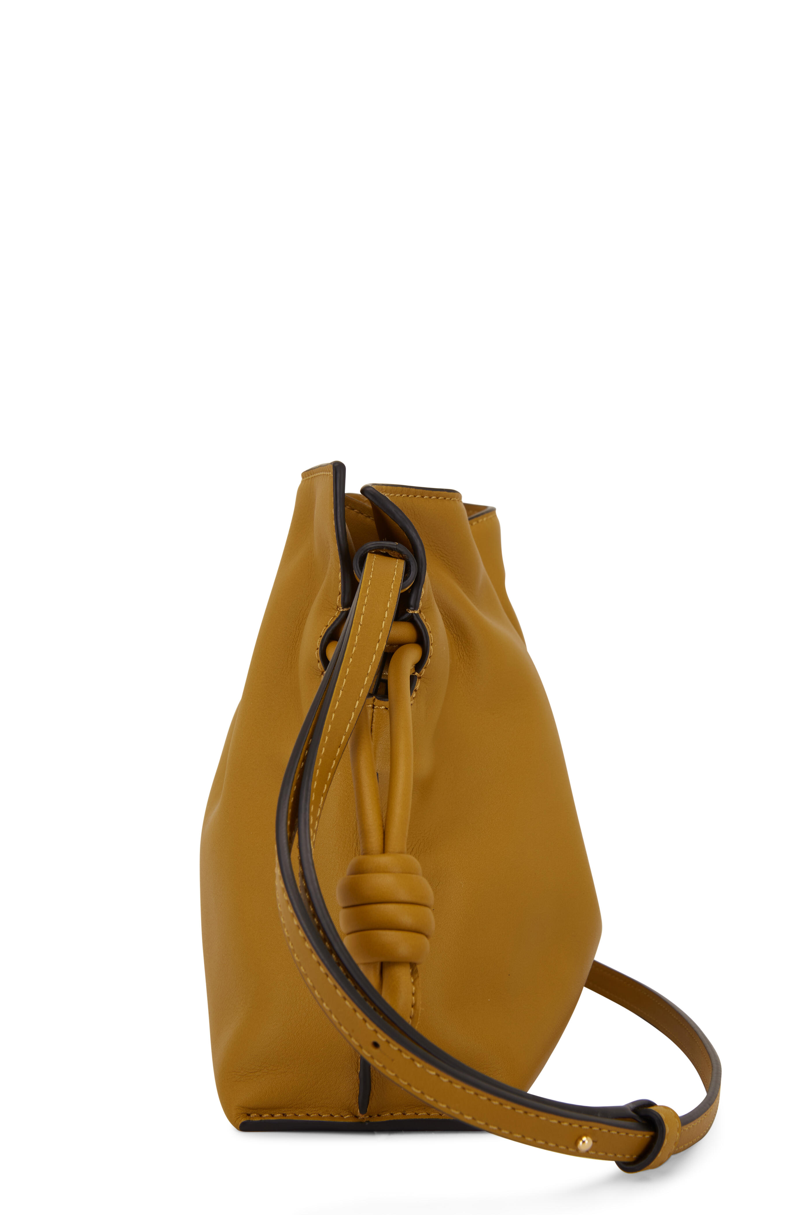 Loewe - Flamenco Ochre Leather Mini Clutch