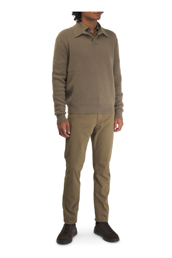 Zegna - Oasi Brown Cashmere Polo