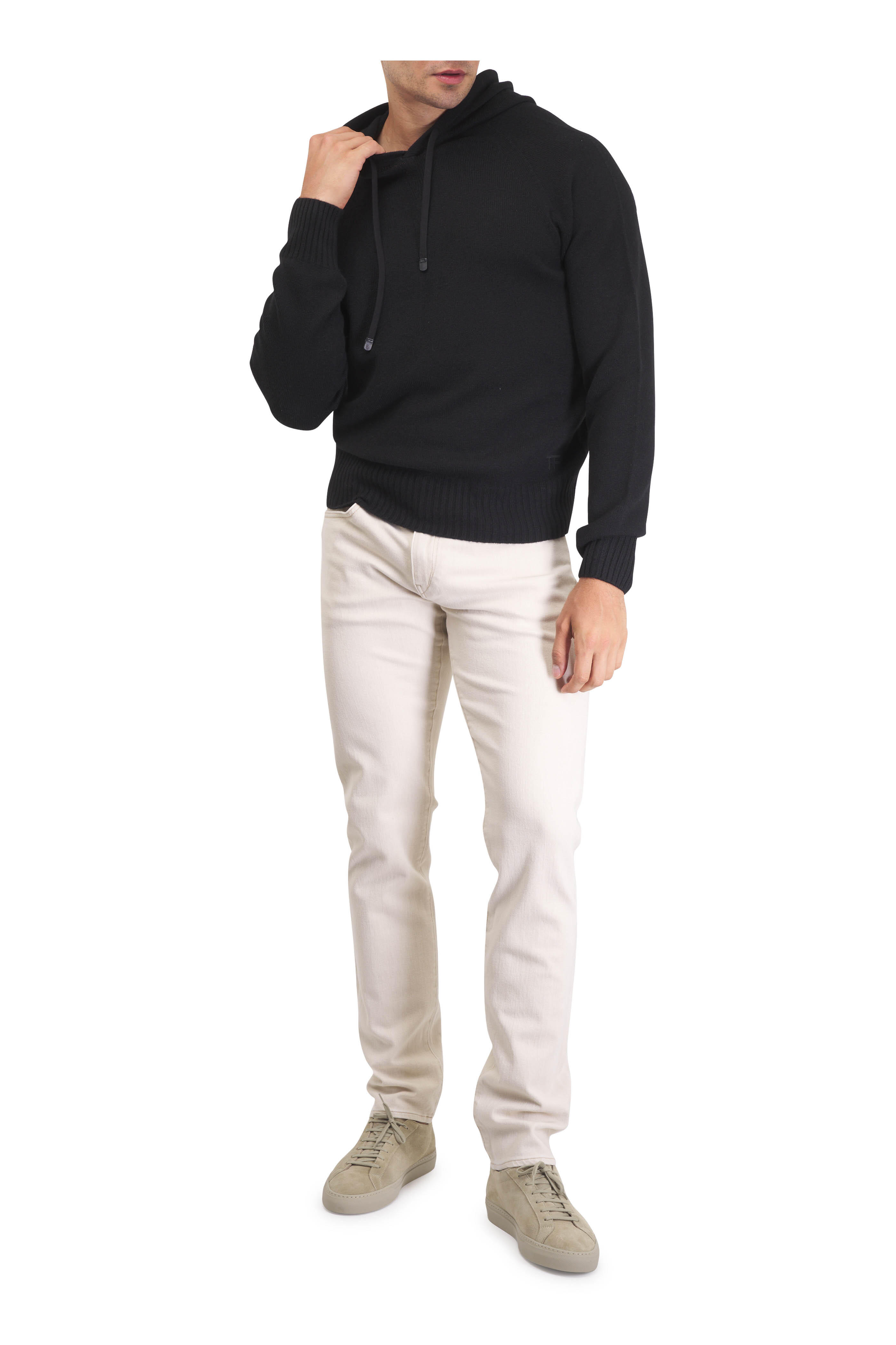 Tom Ford - Black Cashmere Seamless Hoodie | Mitchell Stores