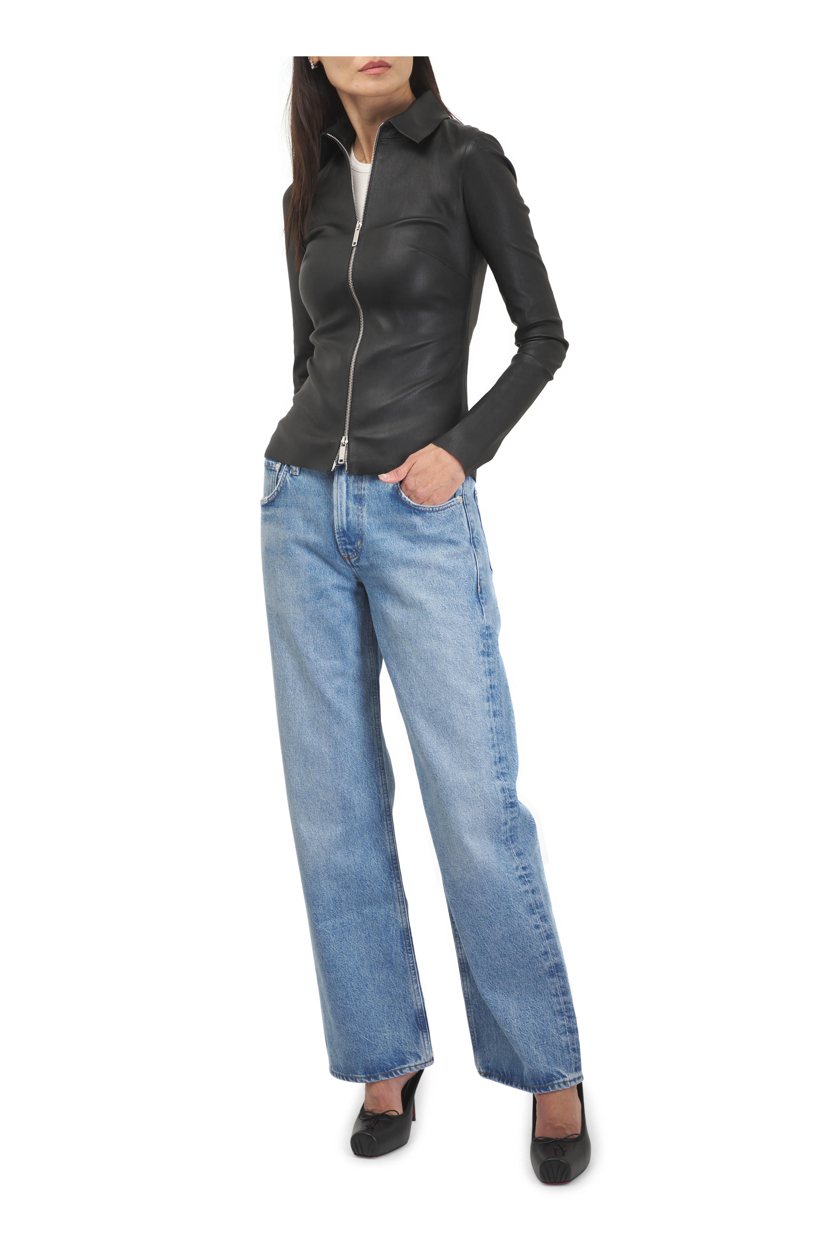 Jitrois - Agatha Black Leather Shirt