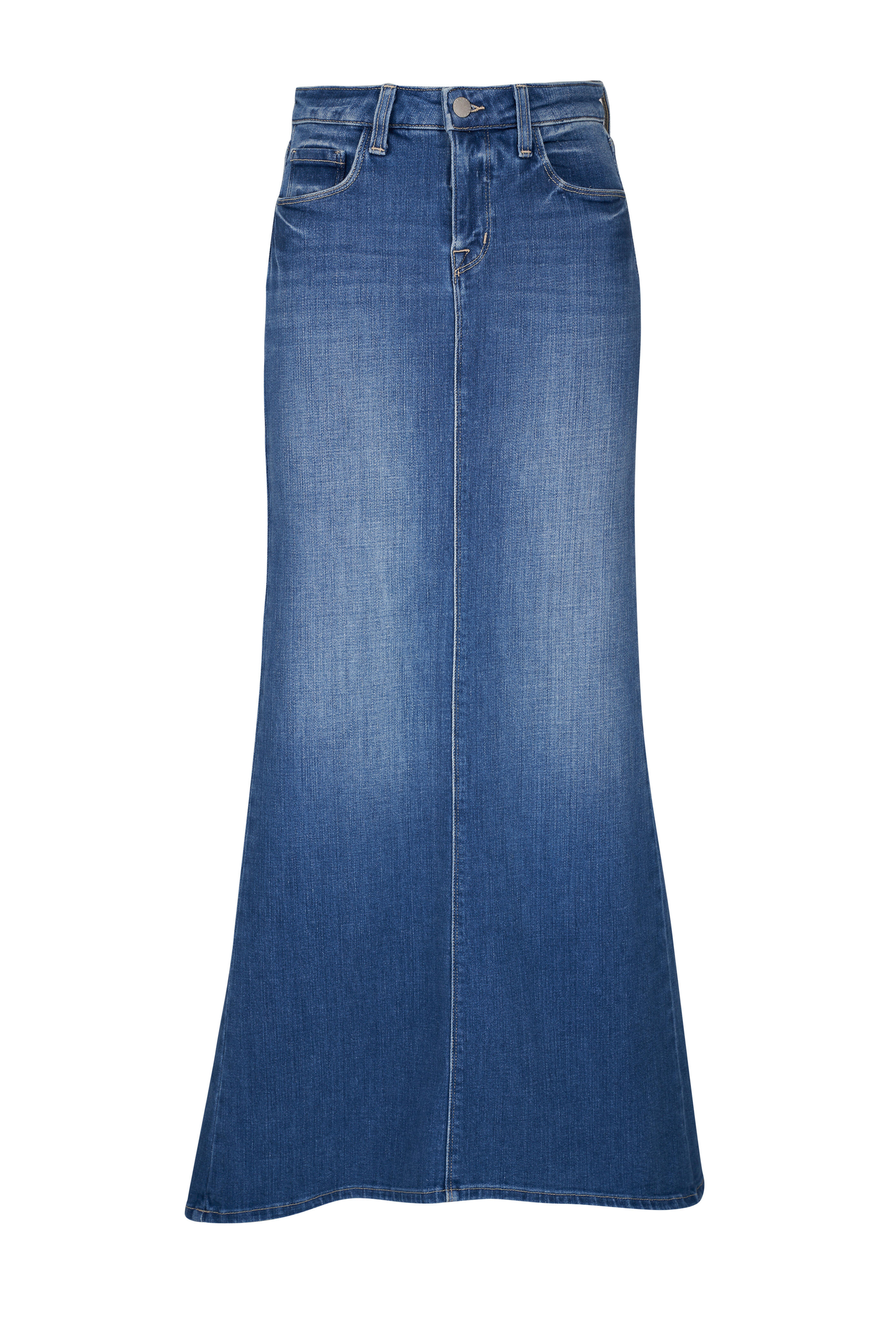 スカート KHAKIPOINT Mermaid Denim Skirt (blue) L'Agence - Kailani Stretch Denim Mermaid Maxi Skirt