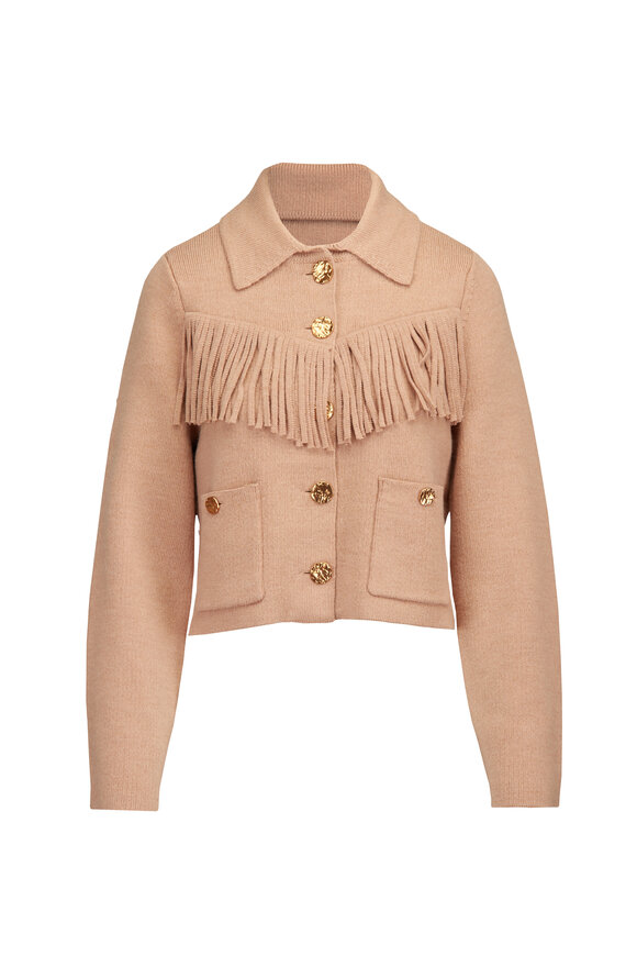 Cara Cara Olympia Camel Wool Fringe Jacket - view 1