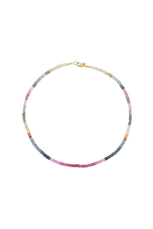 Cristina V. Ombre Sapphire Rondelle 17" Necklace