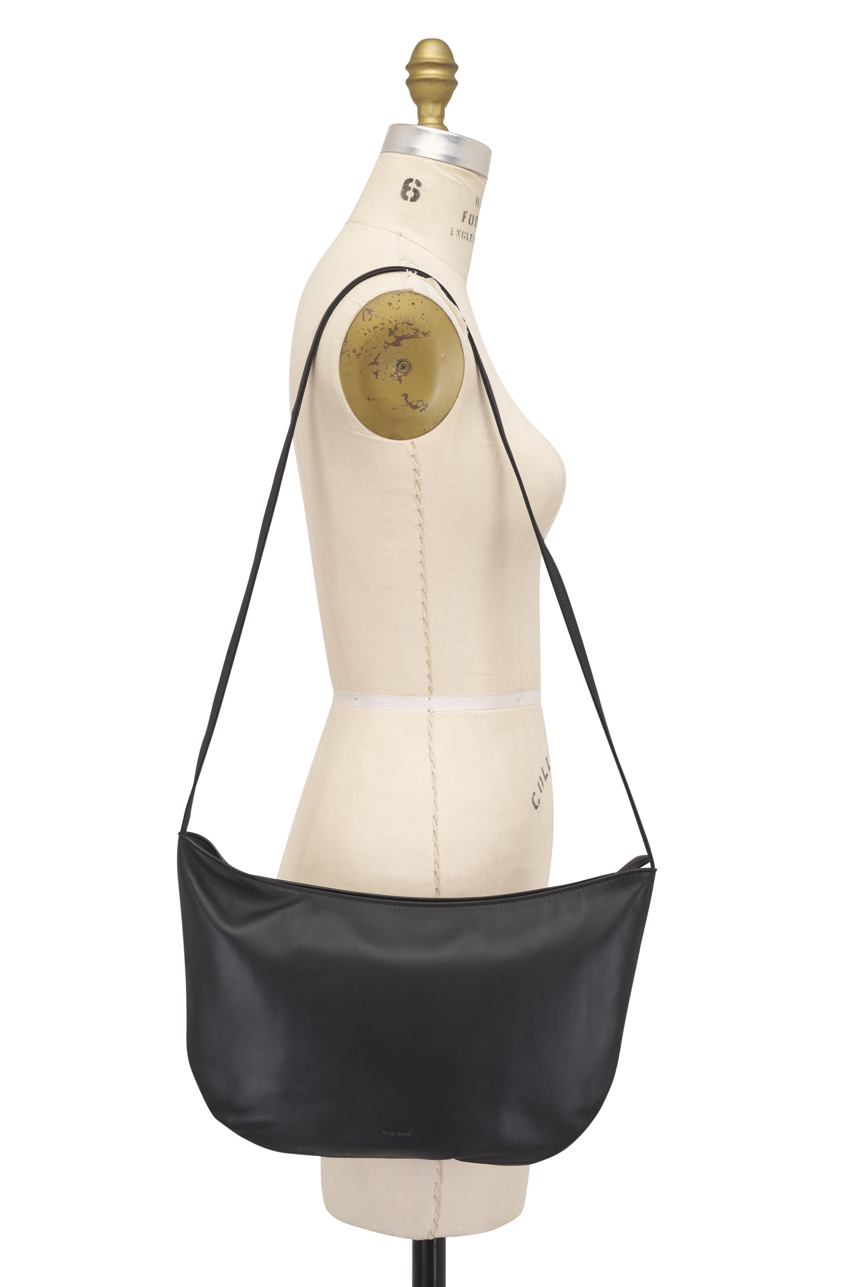 The Row - EW Izzy Black Ans Leather Crossbody