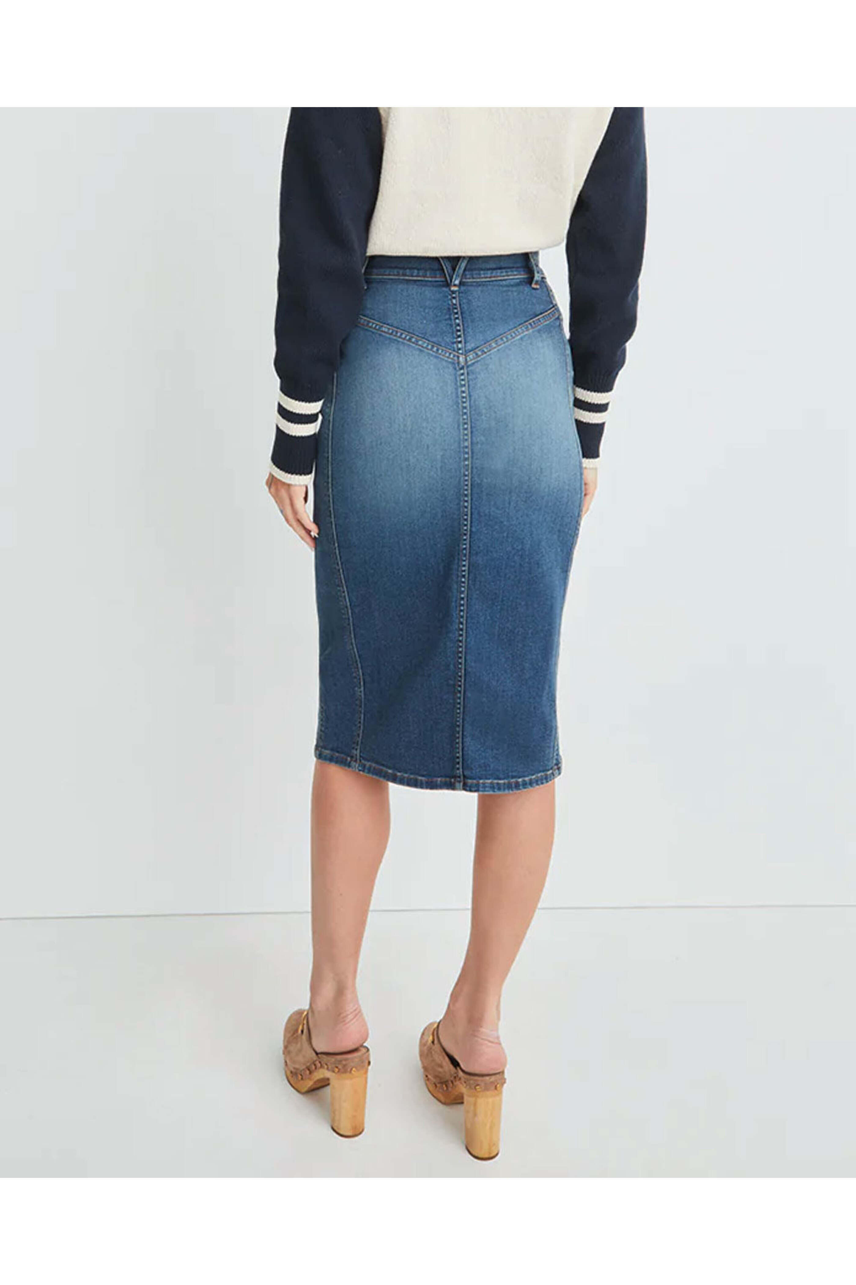 Veronica Beard - Astro Herron Denim Midi Skirt