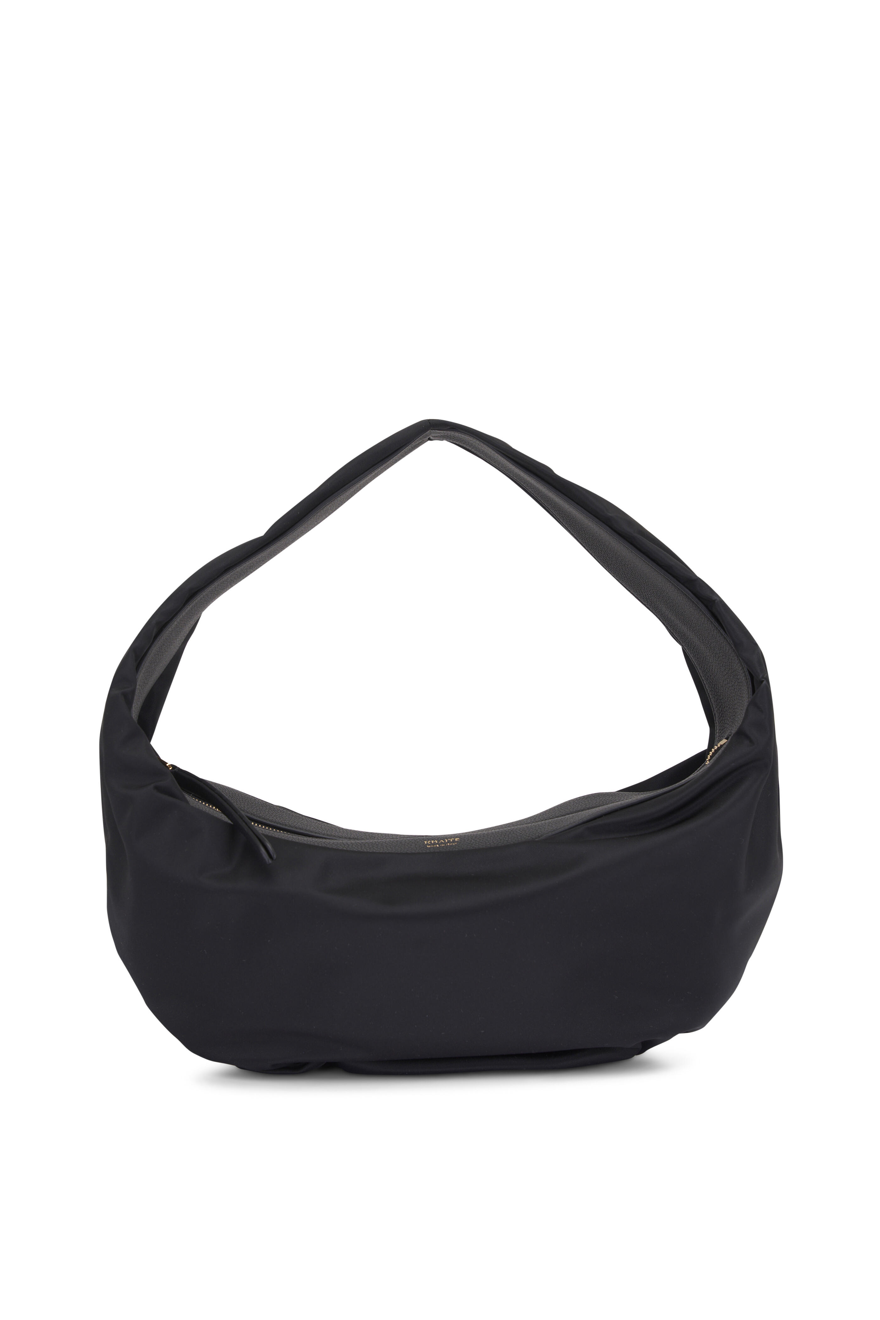 Khaite - Medium Olivia Black Nylon & Leather Hobo