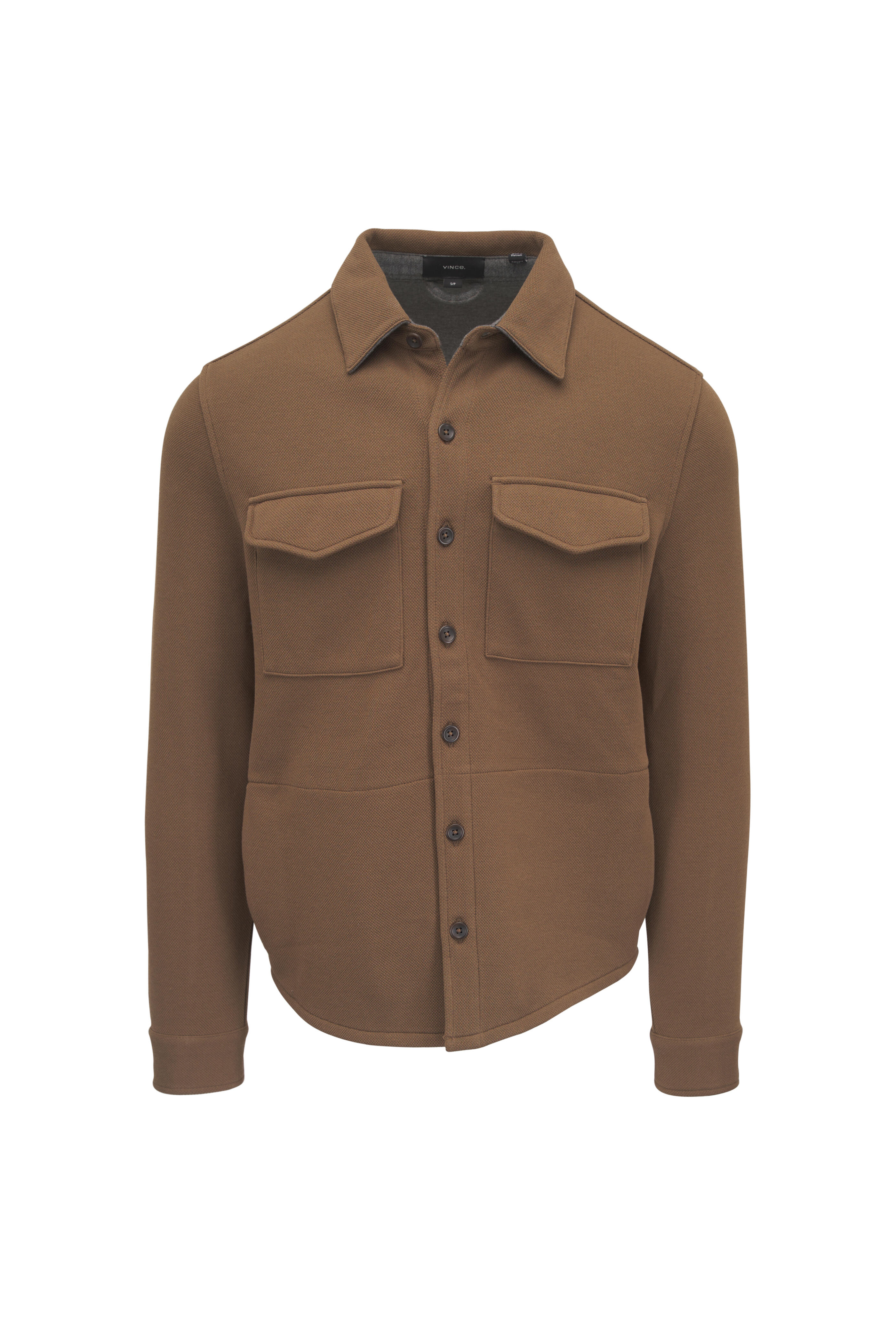 Vince - Brown Stretch Cotton Shacket