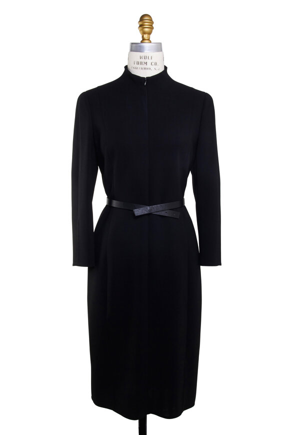 Akris - Black Wool Double Face Dress