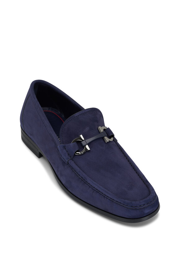 Ferragamo - Grandioso Blue Suede Loafer 