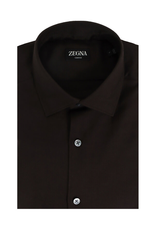 【ZEGNA】コットンジャージーTシャツ グレー Zegna Stretch Cotton Round Neck T-Shirt Grey Melange at