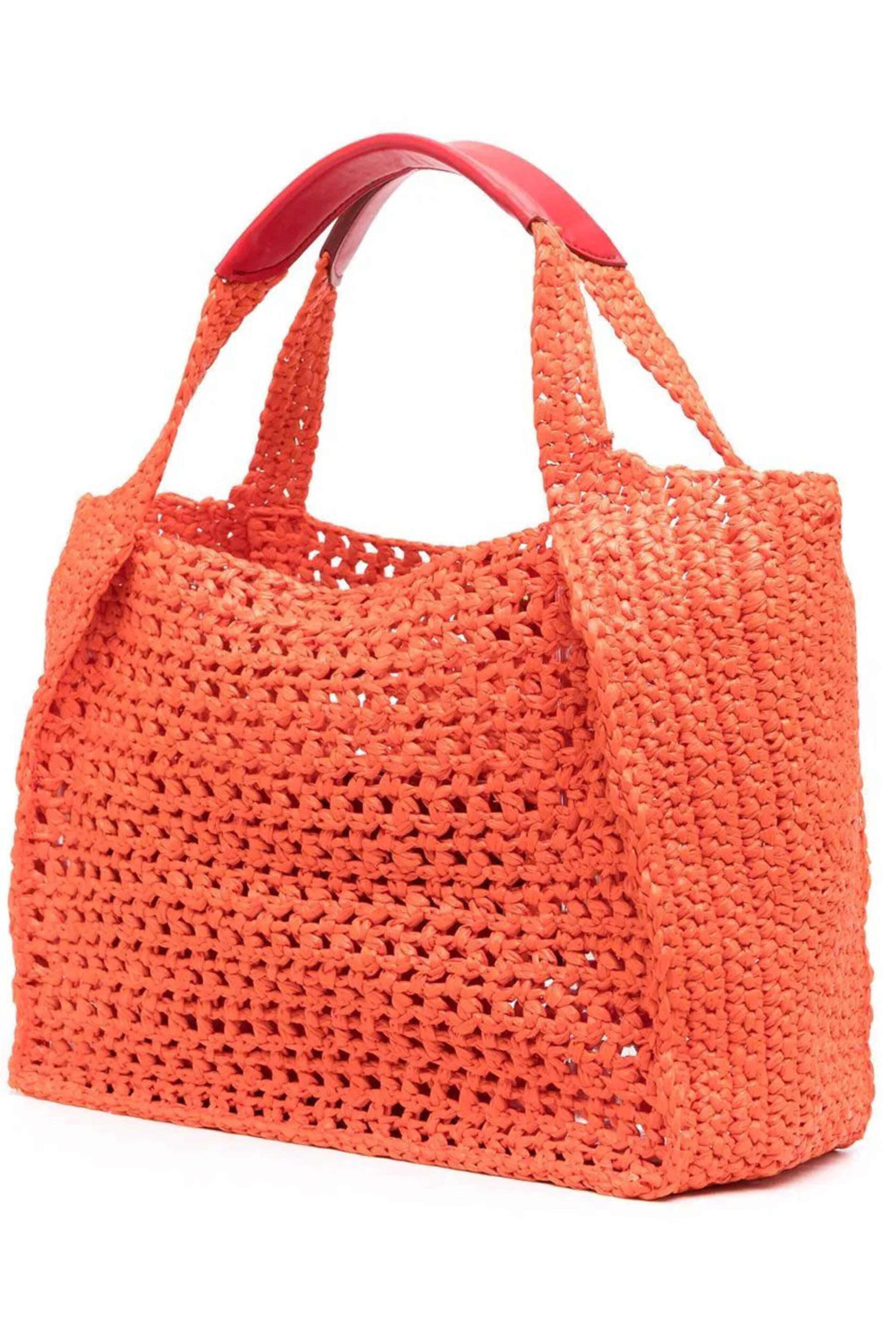 Stella McCartney - Raffia Crossbody Bag in Orange - view 3