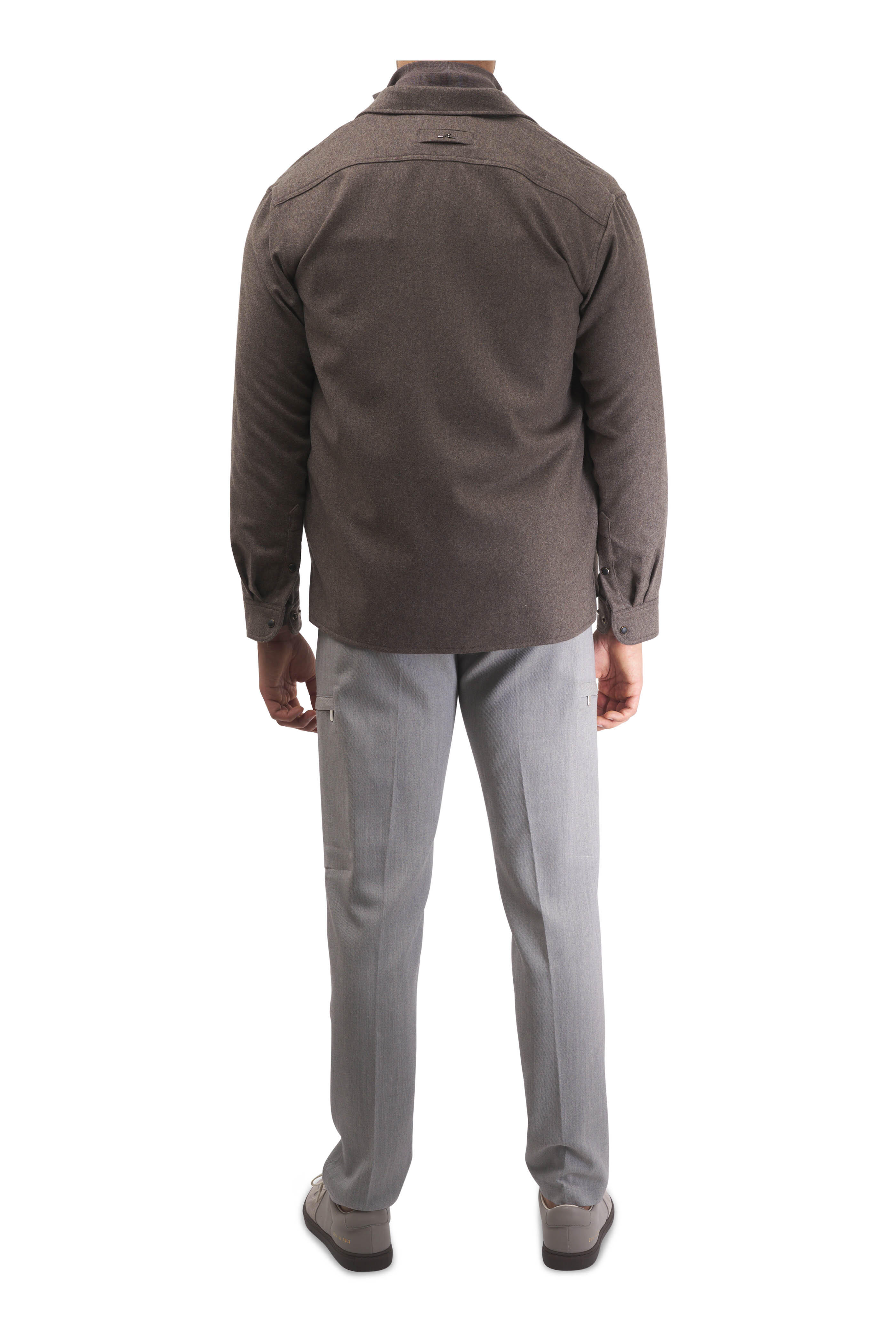 Paul & Shark - Brown Wool Quarter Zip Pullover