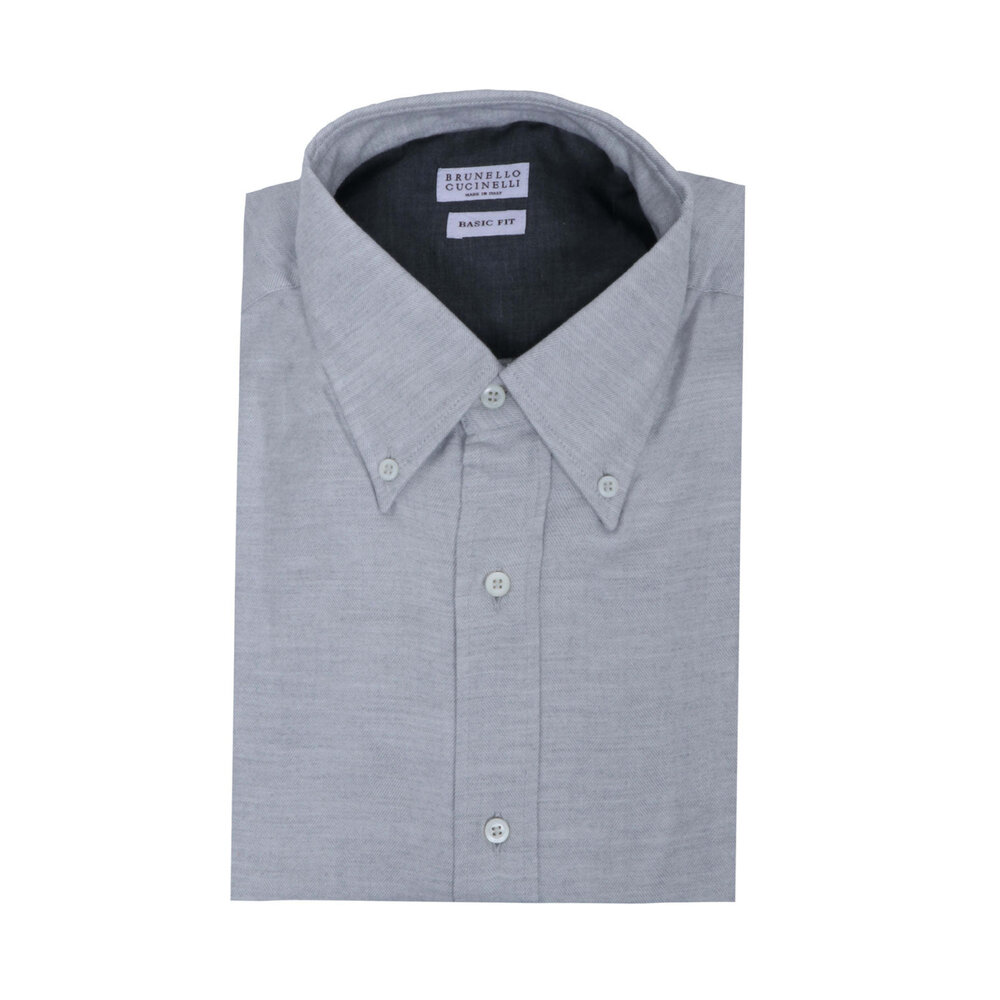 Brunello Cucinelli - Grigio Perla Chevron Sportshirt