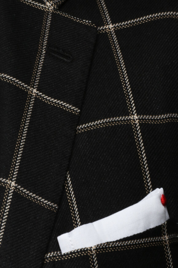 Kiton Black & Tan Windowpane Cashmere Sportcoat - view 3