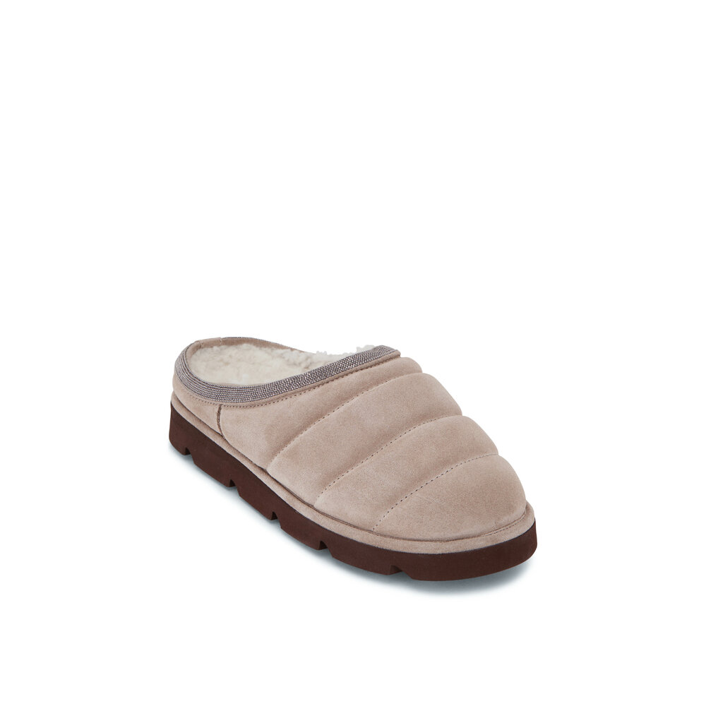 サンダル・ミュール Brunello Cucinelli Pair Of Slippers Slippers for Woman in Mud | Brunello Cucinelli