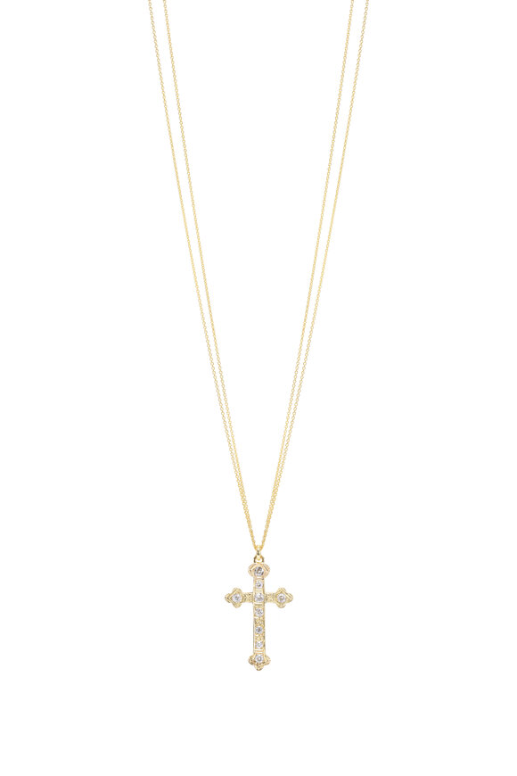 Renee Lewis Diamond Cross Two Chain Necklace - view 1
