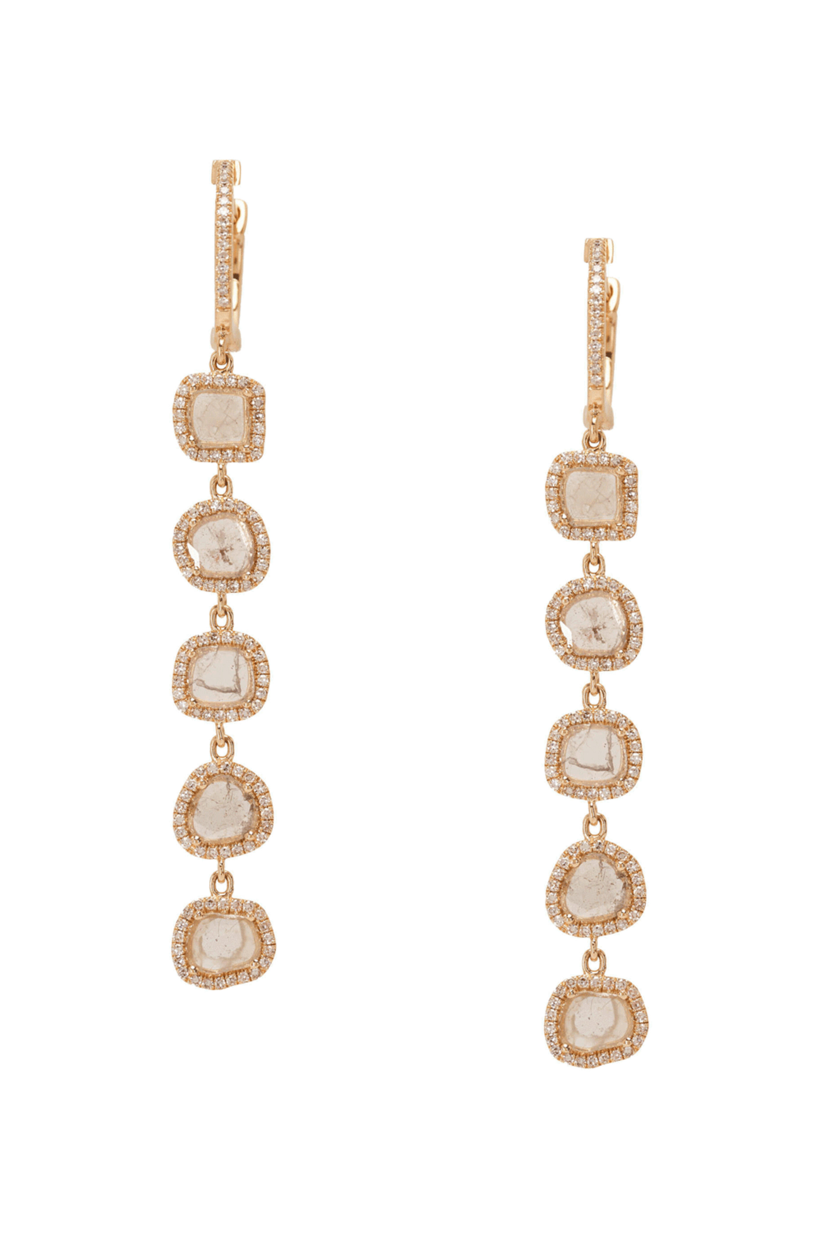 Kai Linz - Jena Five Sliced Diamon Drop Earrings