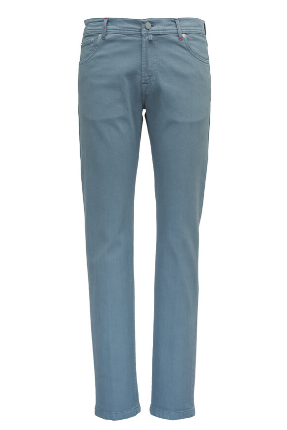 Kiton Sage Blue Five Pocket Pant