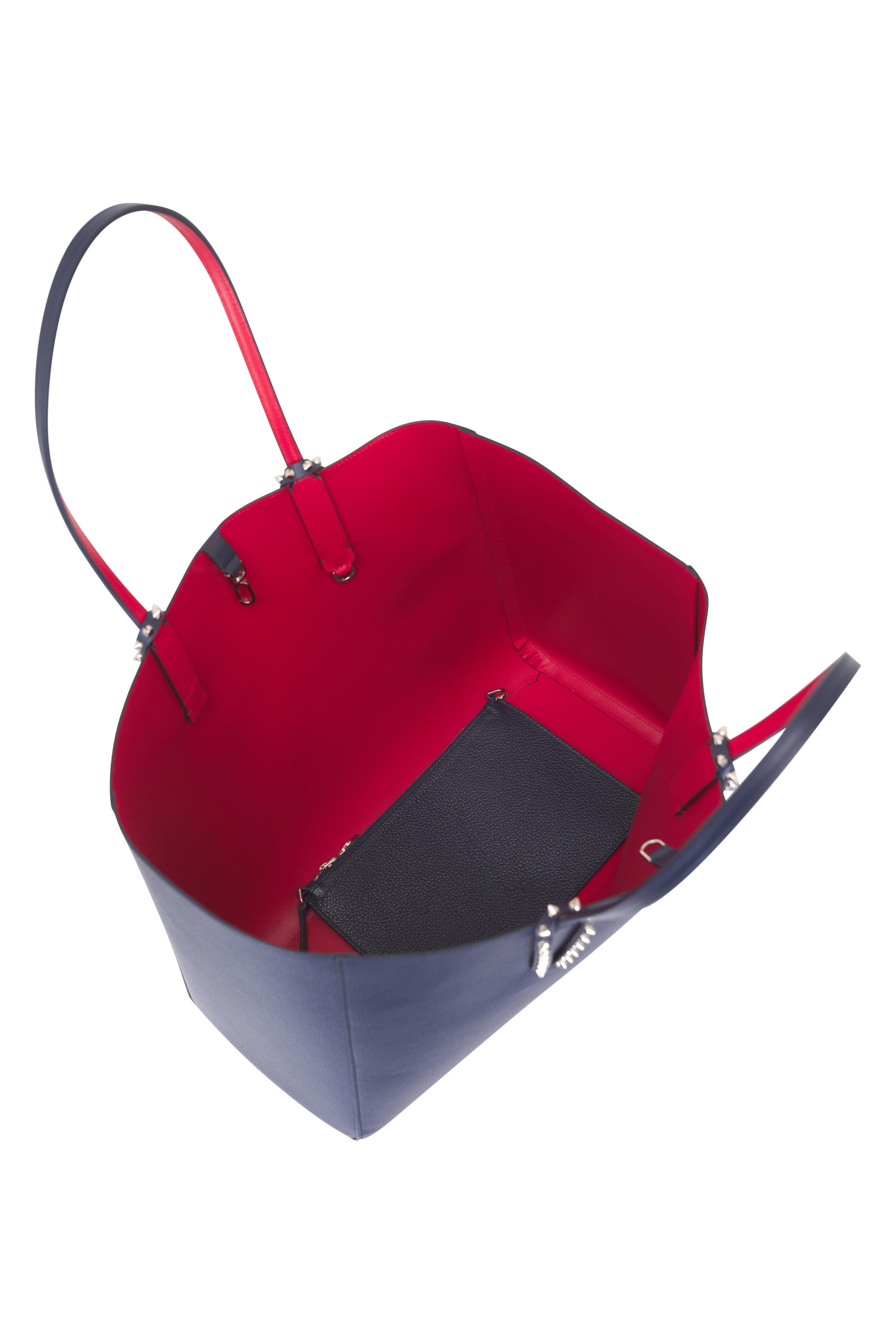 Christian Louboutin - Cabata Empire Spike Zaffiro & Silver Leather Tote