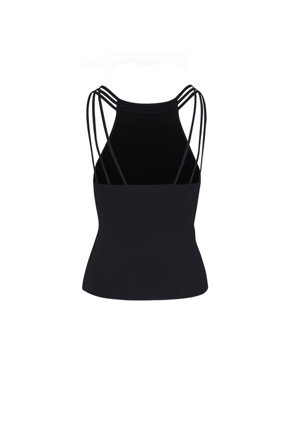 Giorgio Armani - Black Halter Strap Knit Top