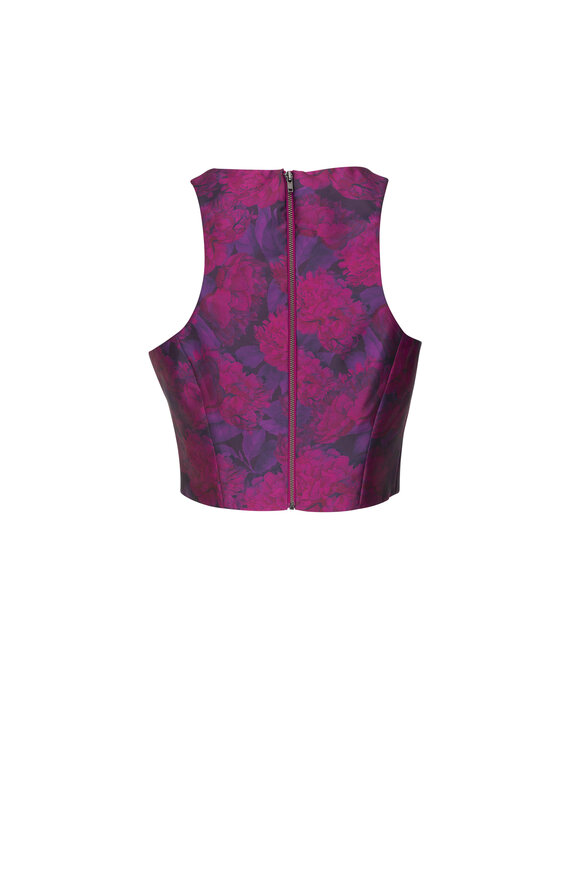 Sachin + Babi - Lexi Magenta Bloom Print Mikado Top