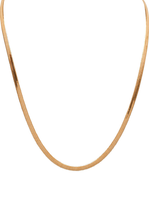 Cristina V. - Thin 16" Herringbone Chain Necklace