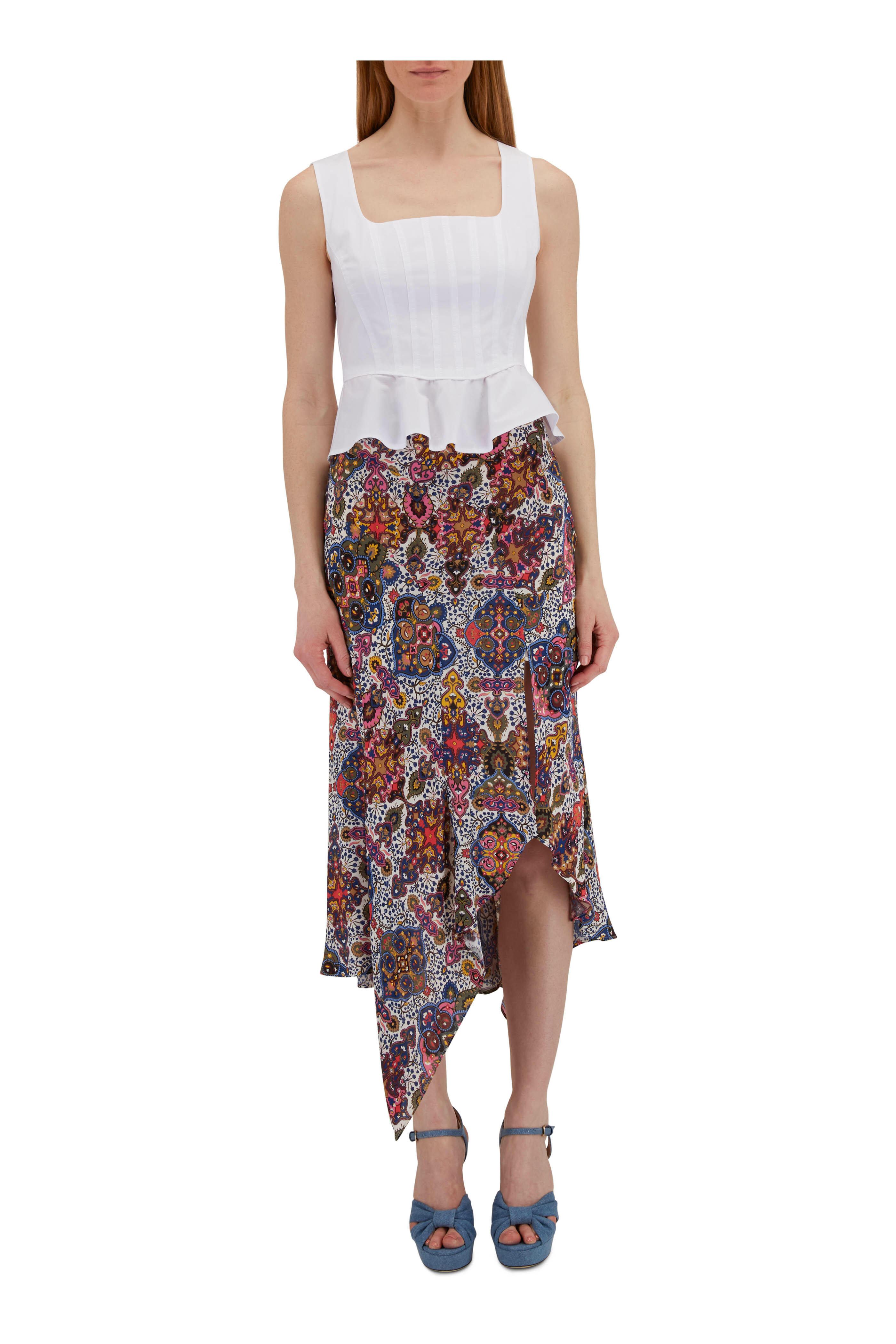 Veronica Beard - Mac Tapestry Print Midi Skirt | Mitchell Stores