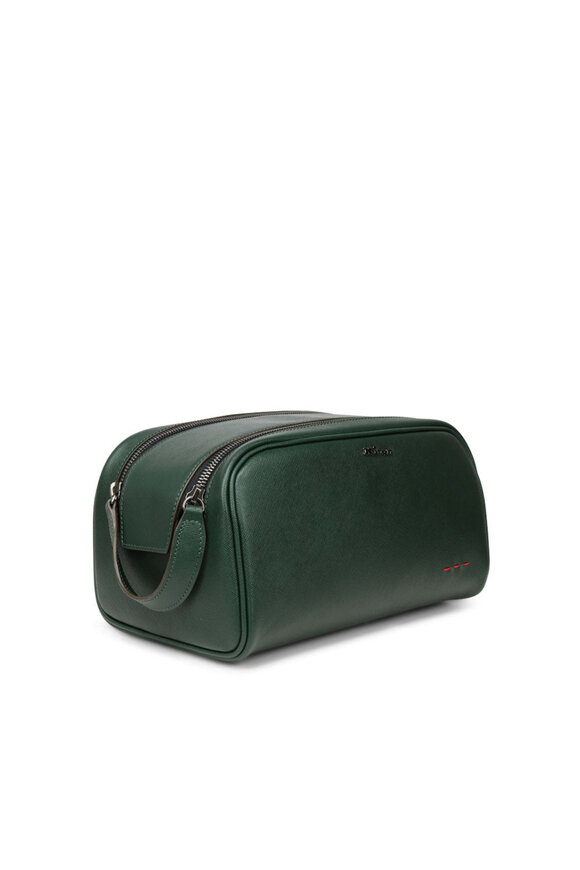 Kiton Forest Double Zip Saffiano Leather Dopp Kit - view 2
