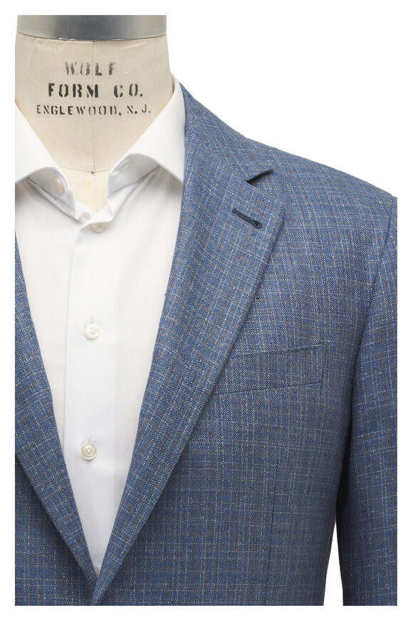 Canali Light Blue & Tan Mélange Sportcoat