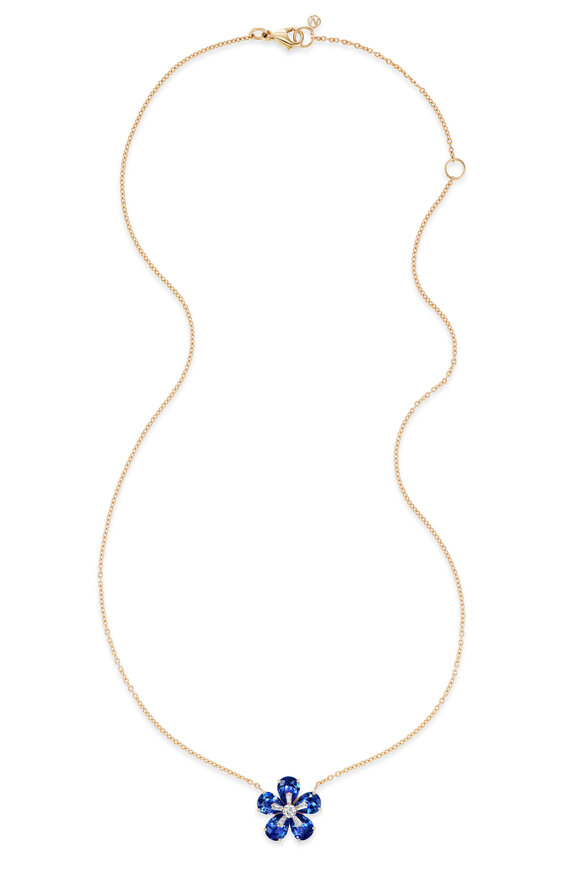 Nam Cho 18k Yellow Gold Tanzanite & Diamond Necklace