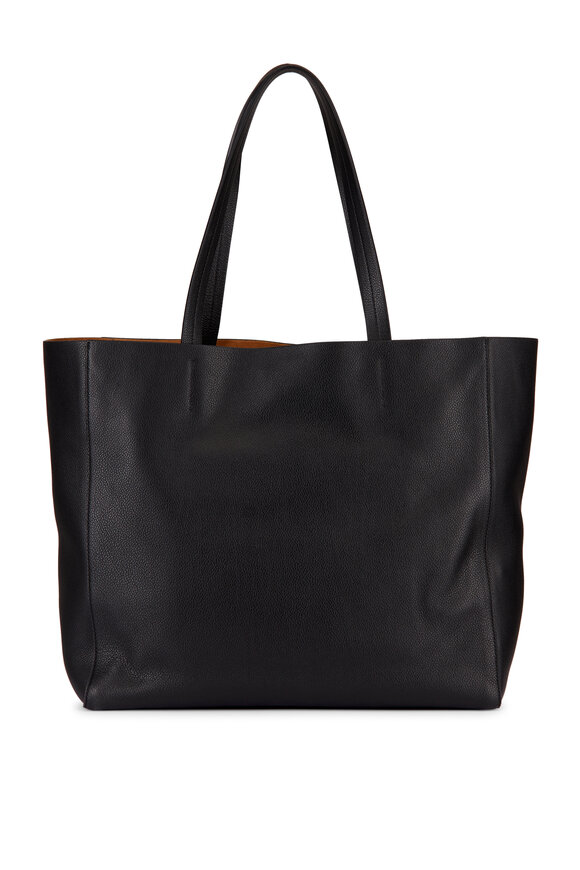 Nili Lotan Medium Keith Soft Black Leahter Tote - view 2