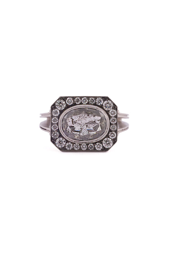 Sylva & Cie 18K Gray Diamond Ring