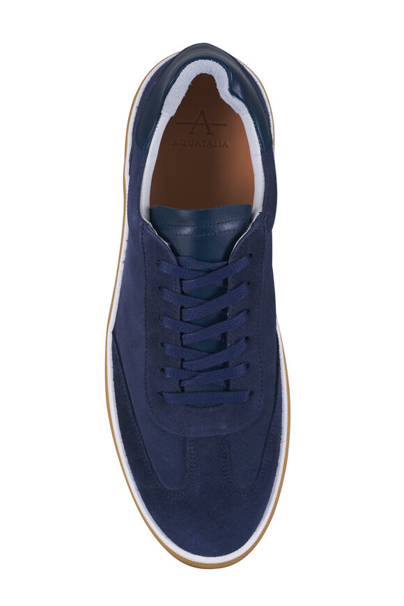 Aquatalia Milano Denim Suede Sneaker - view 4