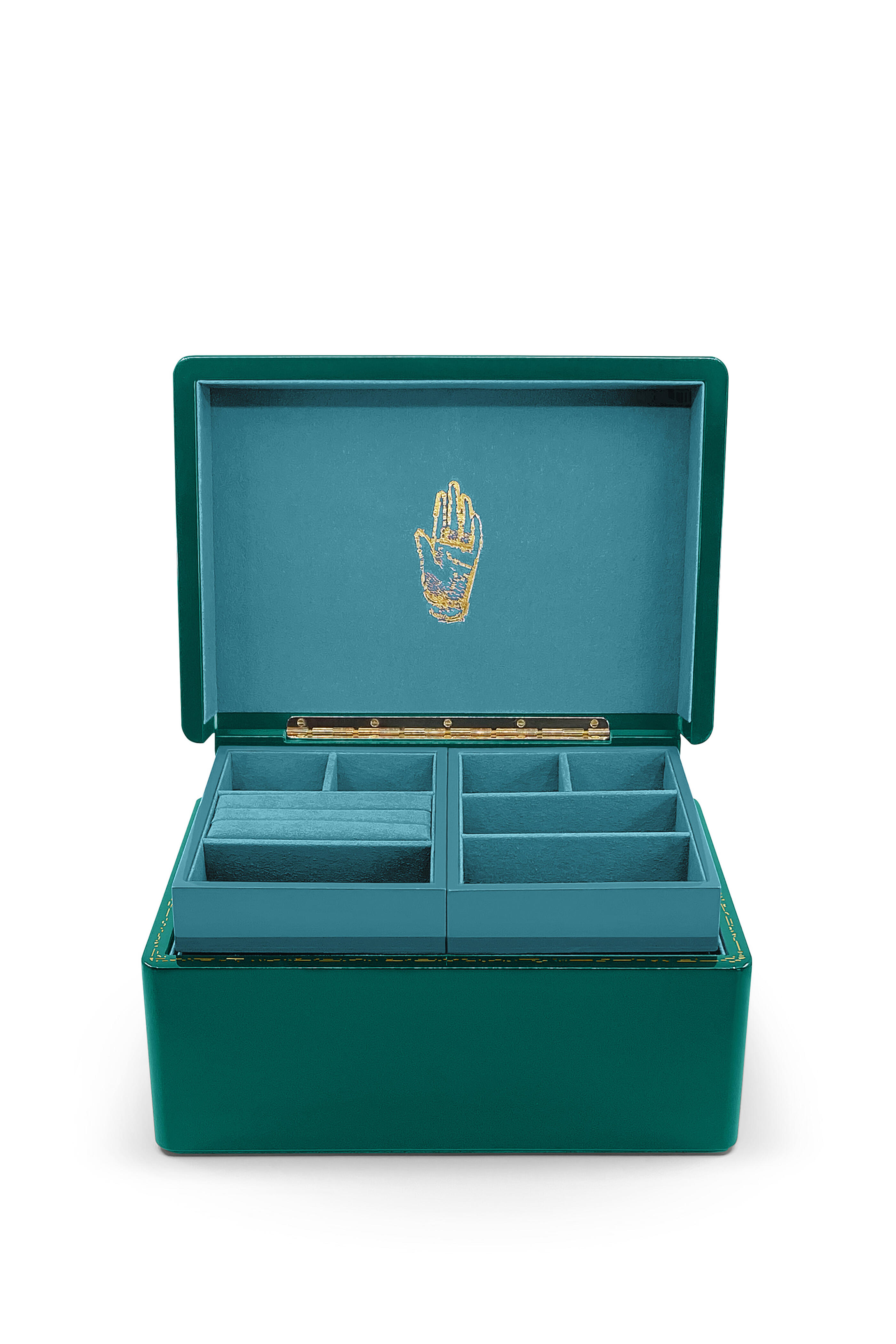 Trove - Malachite Green Trunk Jewelry Box