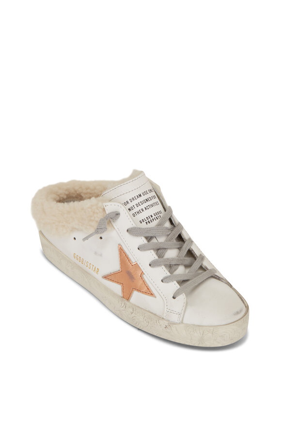 Golden Goose - Super-Star Sabot White & Rose Gold Sneaker 