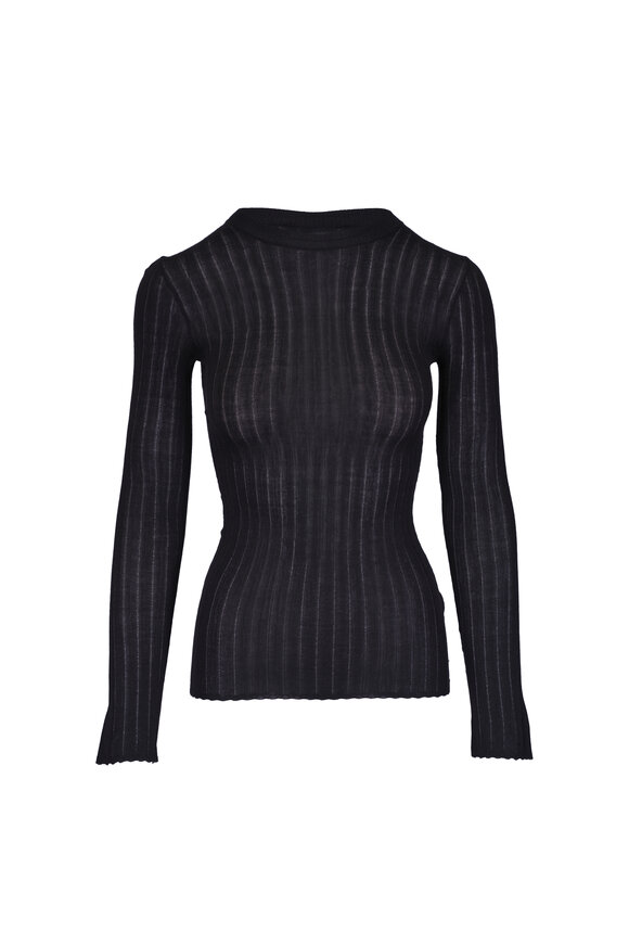 Khaite Elm Black Weightless Crewneck Sweater - view 1