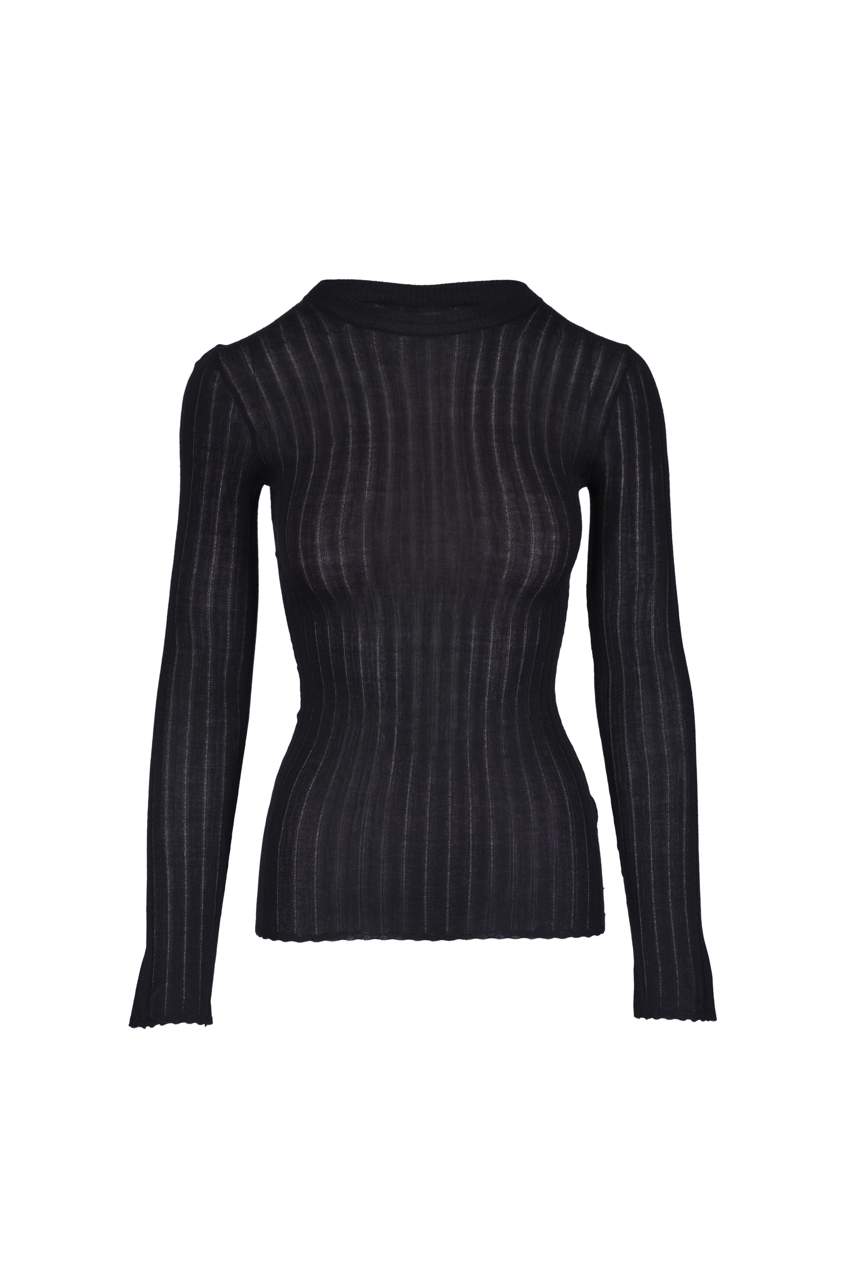 Khaite - Elm Black Weightless Crewneck Sweater