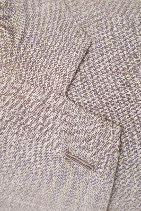 Atelier Munro Tan Textured Linen, Wool & Silk Sportcoat - view 4
