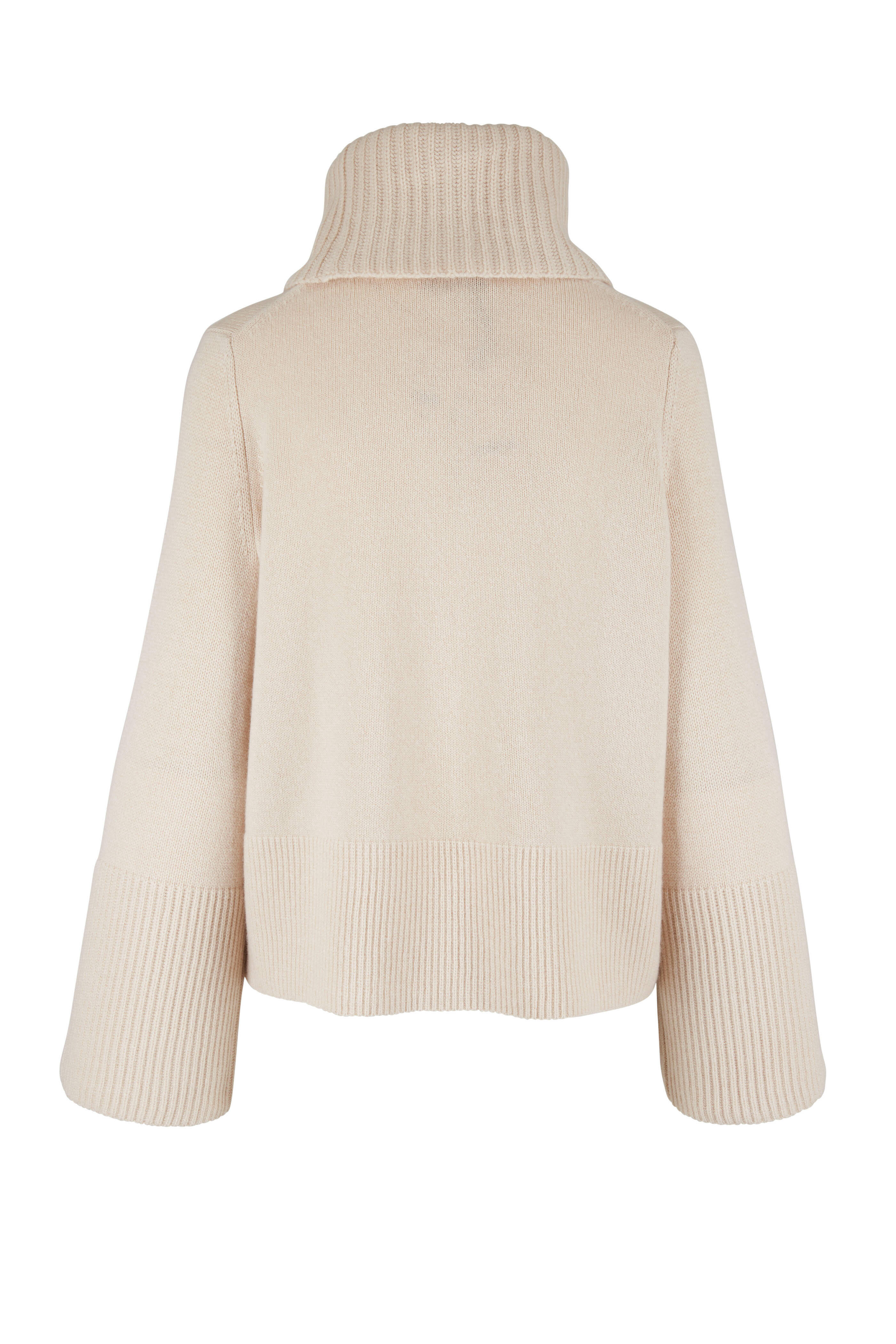 DOROTHEE SCHUMACHERtPointelle Cream store Knit Pullover Turtleneck Workwear Sweater L